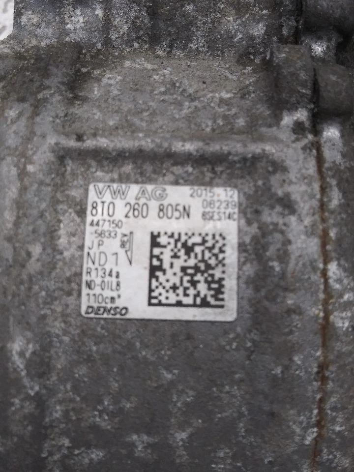 Audi Q5 2016 OEM compresor de aire acondicionado 2,0 L AWD ID 8T0260805N se adapta a 13-17 Foto 4 de 4