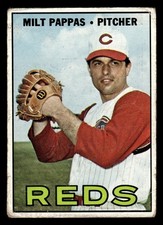 1967 TOPPS #254 MILT PAPPAS POOR