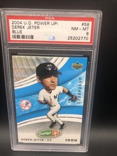2004 UPPER DECK POWER UP! 1000 POINTS BLUE #58 DEREK JETER SSP PSA 8 NM-MT POP 1