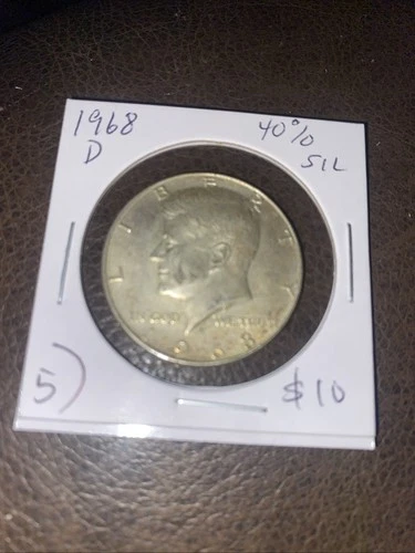 1968 D 40% Silver Kennedy Half Dollar #5. $10