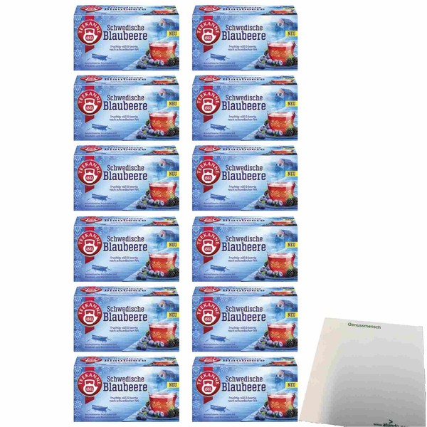 Teekanne Schwedische Blaubeere 20 Teebeutel 12Er Pack 12X45G Packung Usy Blo-image
