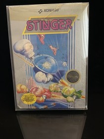 Konami Stinger NES CIB 5 Screw Cartridge Complete Manual Sleeve Foam Block Rare