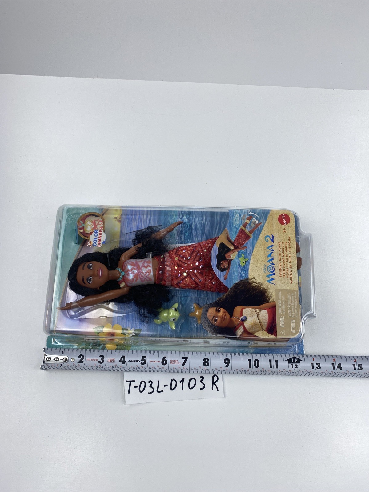 Disney Moana 2 Swimming Tautai Fashion Doll with 2 Accessories & Color-Change