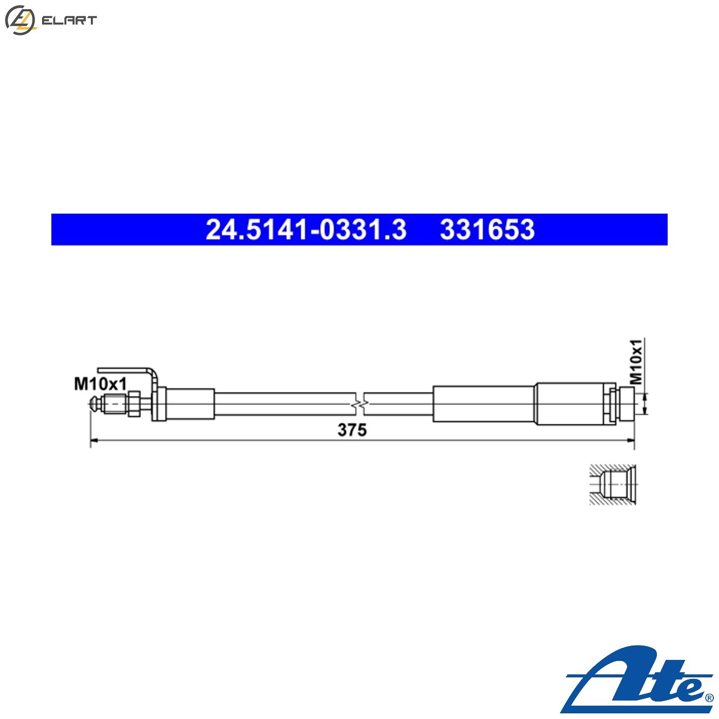 BRAKE HOSE 24.5141-0331.3 FOR FORD TRANSIT/V363/Platform/Chassis/Van/CUSTOM 1.0L