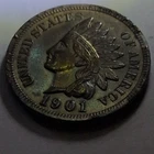 1901 Toned Indian Head Small Cent BN Circulated Business Strike Philadelphia