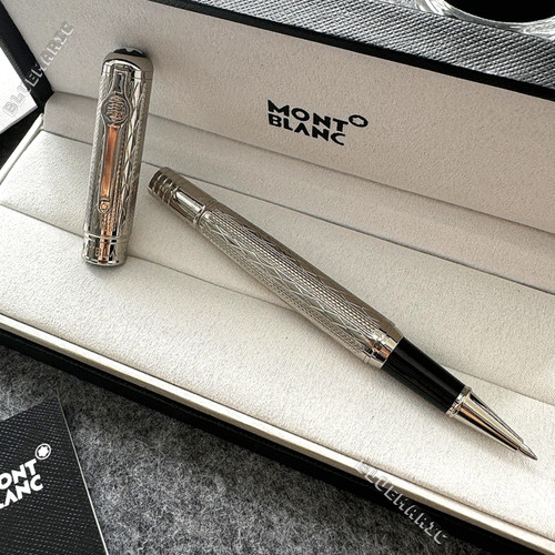 Montblanc Luxury Rollerball Pen Silver Engraved Design VIP Executive Bid Now
