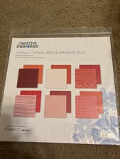 Creative Memories Set: "totally tonal red orange " 12x12 6pk paper sheet NEW