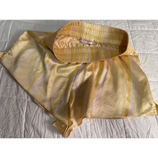 Vintage Victorias Secret XS Lounge Shorts Yellow Stripe Satin Sleepwear Pajama