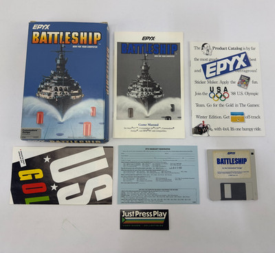 CIB Vintage 1988 Epyx Battleship Game for Commodore Amiga, 512K Required