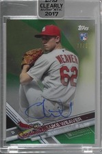 2017 Topps Clearly Authentic Auto Green 77/99 Luke Weaver #CAAU-LWE Auto 6u5