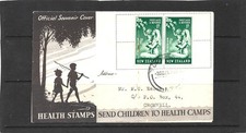 New Zealand 1949 Health FDC Typed Address 1d Pair