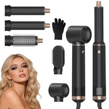 5 in 1 Blow Dryer Brush Ionic Air Styler Hair Dryer Set with Curling Wrap