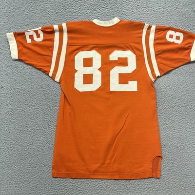 Russeluno オレンジシャツ 骨格デザイン Vtg Russell Southern Jersey Shirt Mens 44 Orange #82 Football 60's