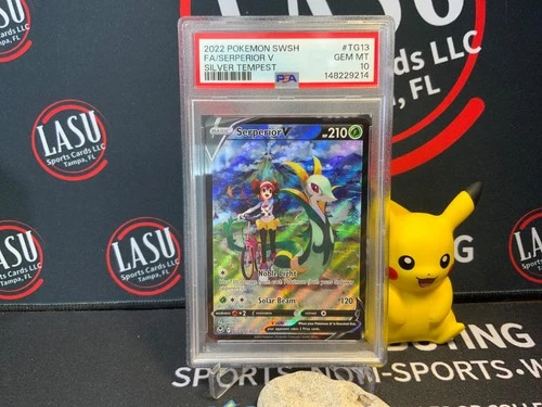 Pokemon Serperior V TG13 Full Art Silver Tempest PSA 10