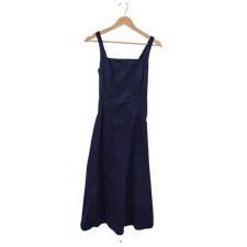 Quince Women Stretch Twill Fit & Flare Midi Dress Deep Navy XS
