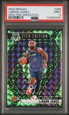 2024 PANINI MOSAIC SPECTRIS GREEN FOTL #286 LEBRON JAMES 2/5 PSA 9