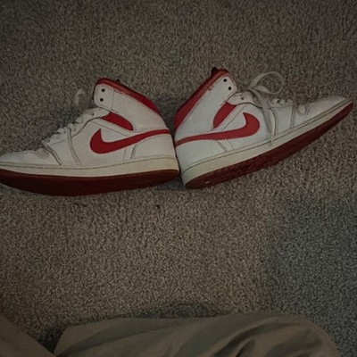 Jordan Air Jordan 1 High Top White Red Men display picture 3