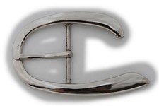 New Men Women Basic Western Belt Buckle Classic Silver Metal Oval Shape No Belt