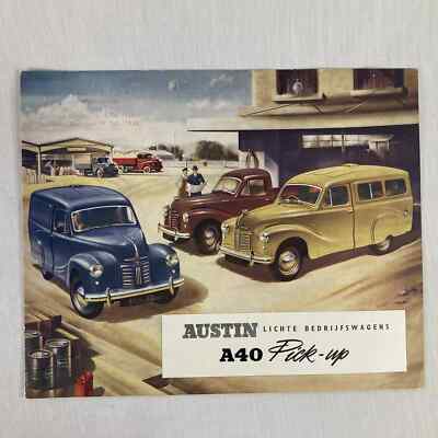 1953 Austin A40 Countryman Van Pickup Brochure Folder Nice Original in Dutch