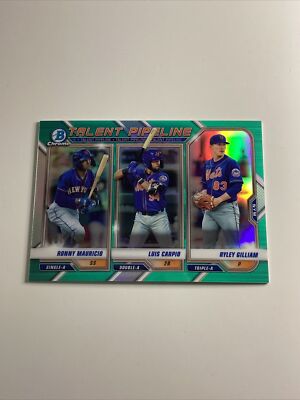 2021 Bowman Chrome Talent Pipeline Mets - Mauricio / Carpio /Gilliam Aqua /125