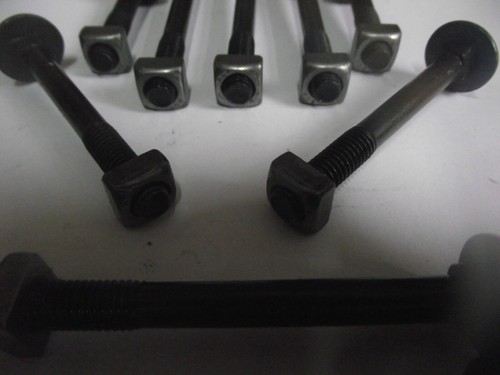 VINTAGE TYPE COACH BOLTS - 5/16" - 3/8" - 8mm 10mm - SQUARE NUTS - BLACK - Picture 4 of 4