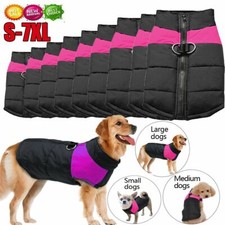 Large Small Pet Dog Sweater Coat Jacket Clothes Puppy Warm Apparel Costume Pink