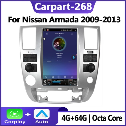12.1" Tesla Screen Car Stereo For Nissan Armada 2009-2013 Media Player Head Unit - Picture 1 of 10