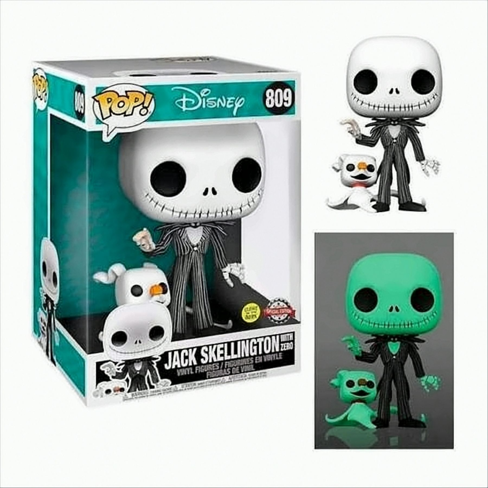 En Oferta Pop - Disney Tnbc - Jack Skellington W. Zero 25 Cm Nuevo Y Embalaje Original