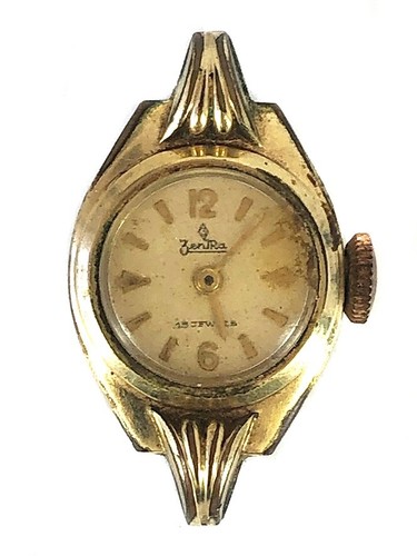 RELOJ ZENTRA ALEMÁN CHAPADO EN ORO VINTAGE PARA DAMA CON MOVIMIENTO DE 15 JOYAS