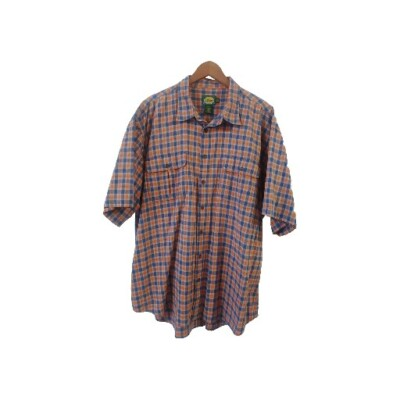 #ad Cabela#x27;s Outdoor Gear Shirt Mens 2XLT Orange Plaid Button S S Pockets Cotton $16.71