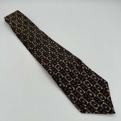 Mens Neck Tie Molecular Expressions Cocktail Collection Black Russian Multicolor