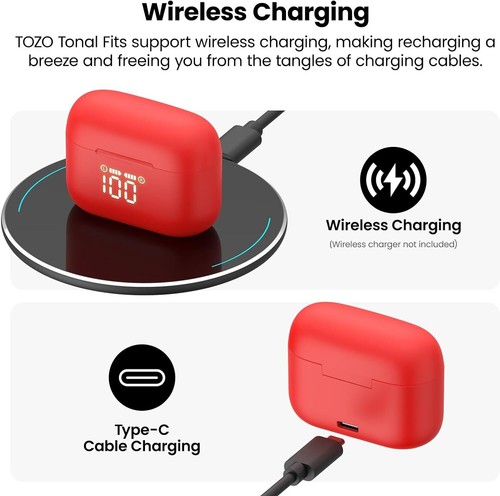 TOZO Tonal Fits(T21) Wireless Earbuds Bluetooth 5.3 Dual Mic Call Noise Cancel - Picture 38 of 47
