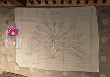 Rug Hooking Pattern On Burlap 36X24 Rug Wool Junction Peacock By Jerry Spears