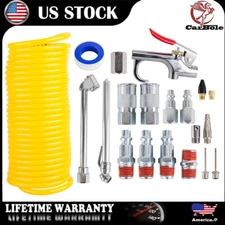20 Air Compressor Tool Accesory Kit TH1006 Gun Nozzle 25FT Hose Recoil Inflation