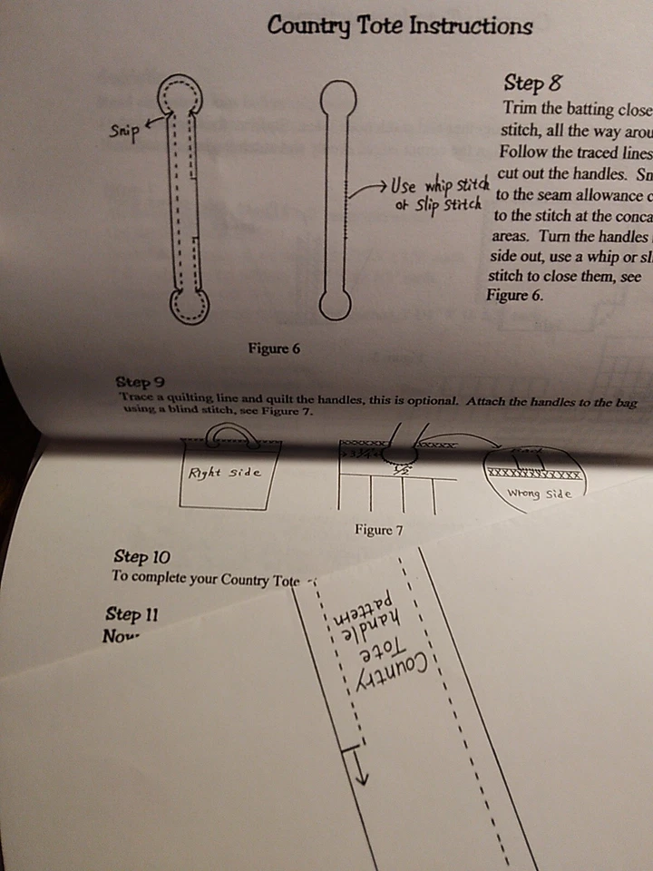 Quilted Tote Bag Country Kimies Quilts IJK106 Sewing Pattern Indygo Junction UC - Image 4 of 4
