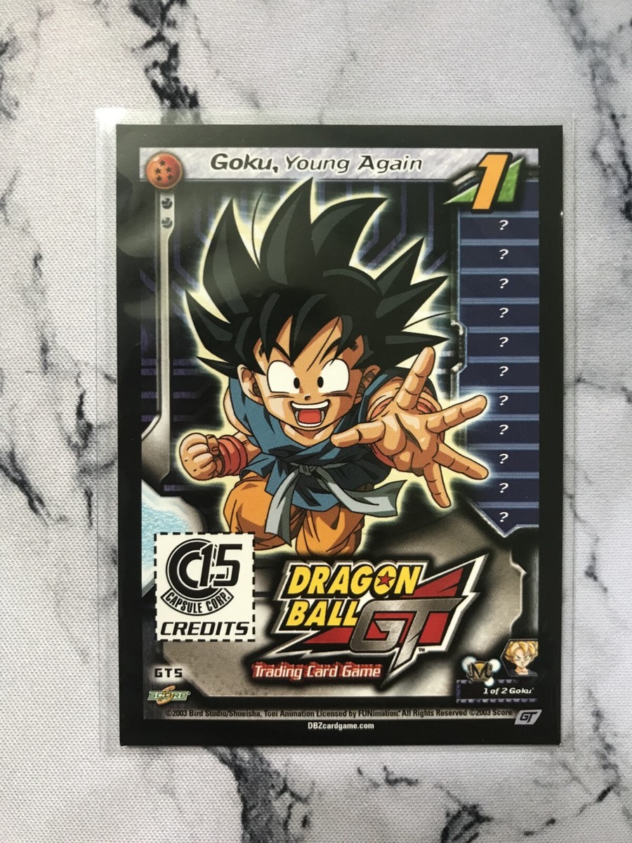 Dragon Ball GT TCG Goku, Young Again GT5 Promo Credit Insert Score