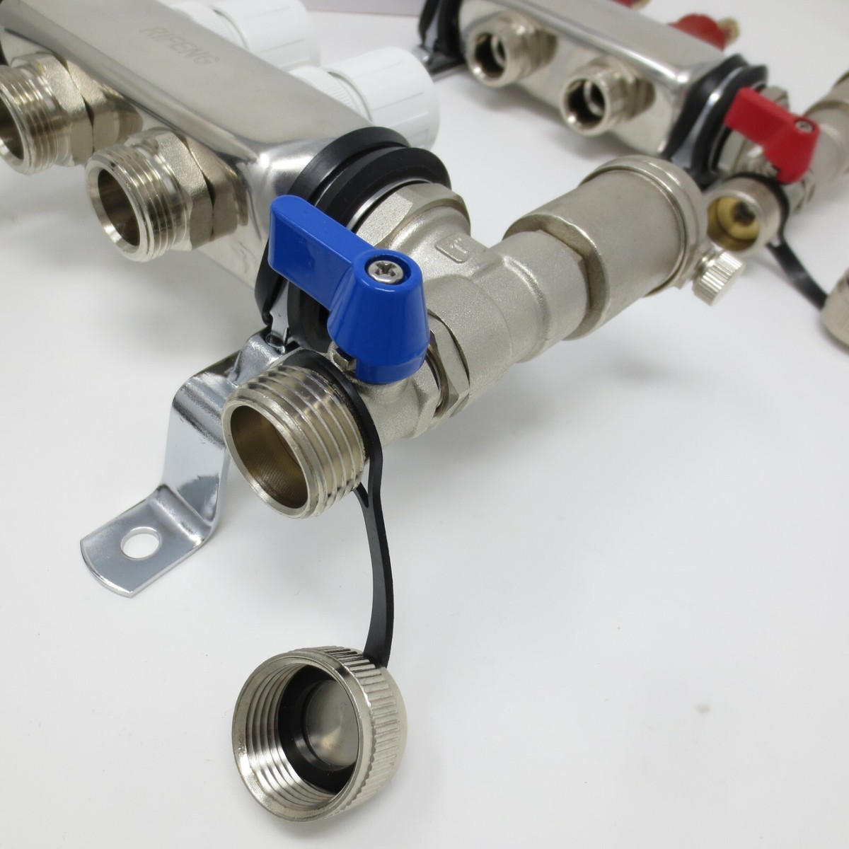 6 Loop/Port Stainless Steel PEX Manifold Radiant Heating w/ connectors - PEX  GUY | eBay