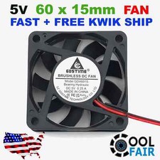 GDSTIME 5v 6015 60mm x 60mm x 15mm 2PIN DC Cooling Fan Brushless A45
