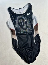 OU University of Oklahoma NCAA Big 12 Gymnastics GK Leotard SOONER Athlete Worn