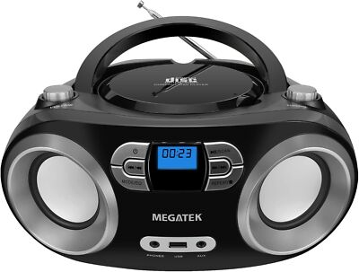 Portable Boombox Bluetooth CD Player Stereo Speaker W/ FM Radio & LCD Display US