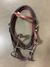 Tough-1 Medium Oil Pony Headstall with Bit and Reins