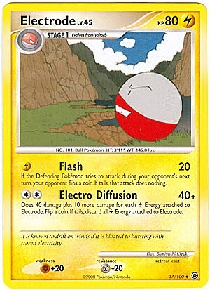 Pokemon Diamond and Pearl Stormfront Card - Electrode (U) 37/100