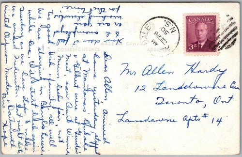 Postcard Lockeport Nova Scotia c1950 Rural High School Old Car Shelburne County - Bild 2 von 2