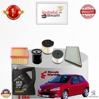 Inspektionskit Filter + ÖL Peugeot 206 2.0 HDI 66KW 90CV Von 2000->