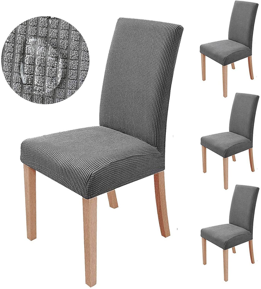 4 Stk Stuhlhusse Stretch Stuhlbezug Universal Stuhlüberzug Esszimmer Hussen Home