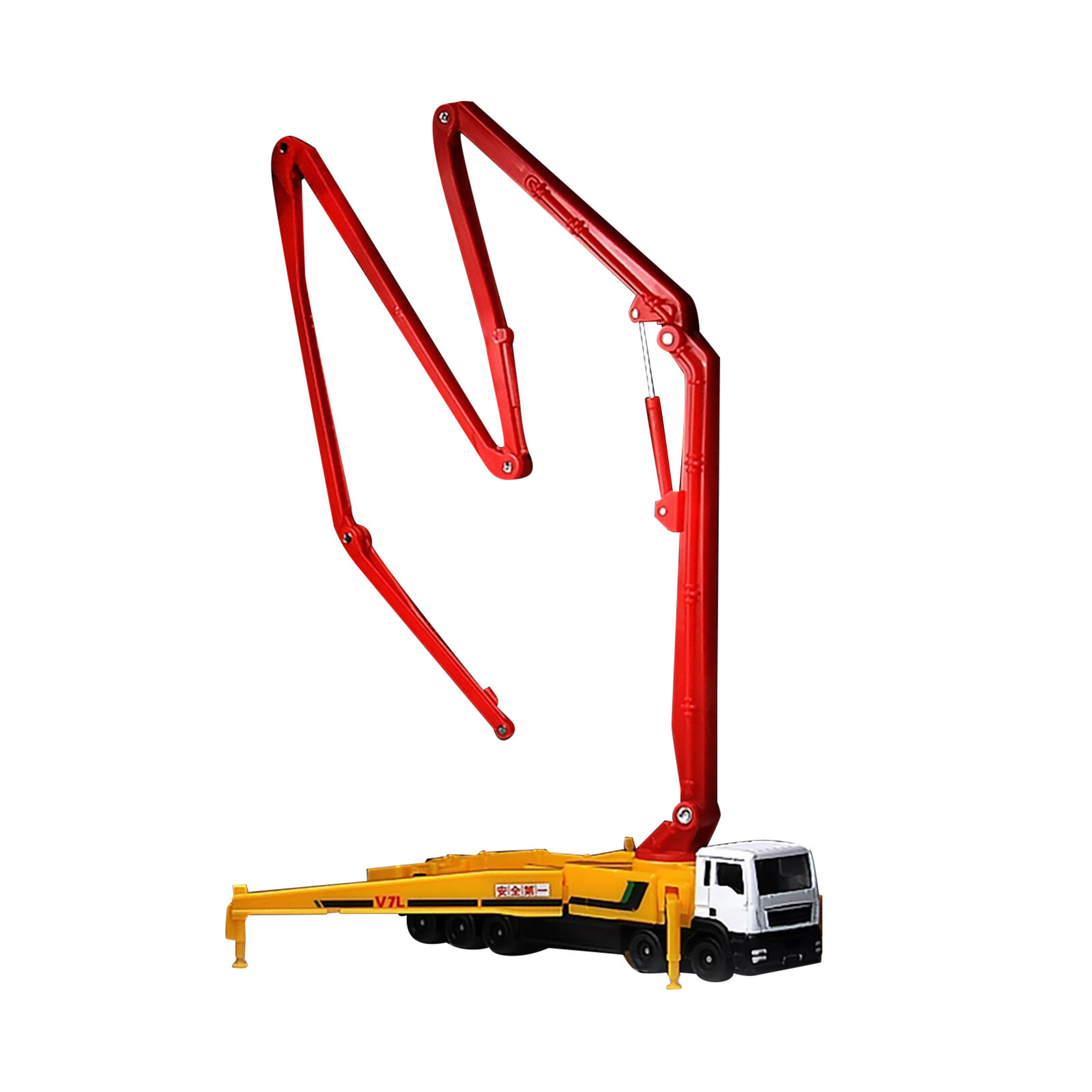 1:100 Concrete Pump Truck Diecast Model Engineering Vehicle Car Toy Decoration