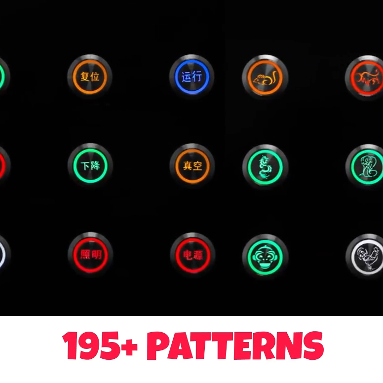 Car DIY Water Drop Shape Button Switches - 12V ON/OFF Switches For Fog Lights & LED Bars