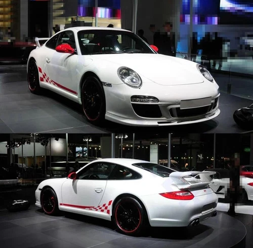Custom Graphics Car Sticker Kit For Porsche 911 997 Side Skirt Vinyl Decals Size