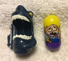 2004 Mighty Beanz Bodz S1: 253 Surfer Bean  Shark Bod Dark Blue 