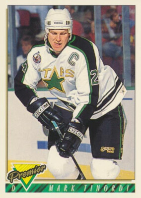 1993-94 Topps Premier #24 MARK TINORDI - Dallas Stars